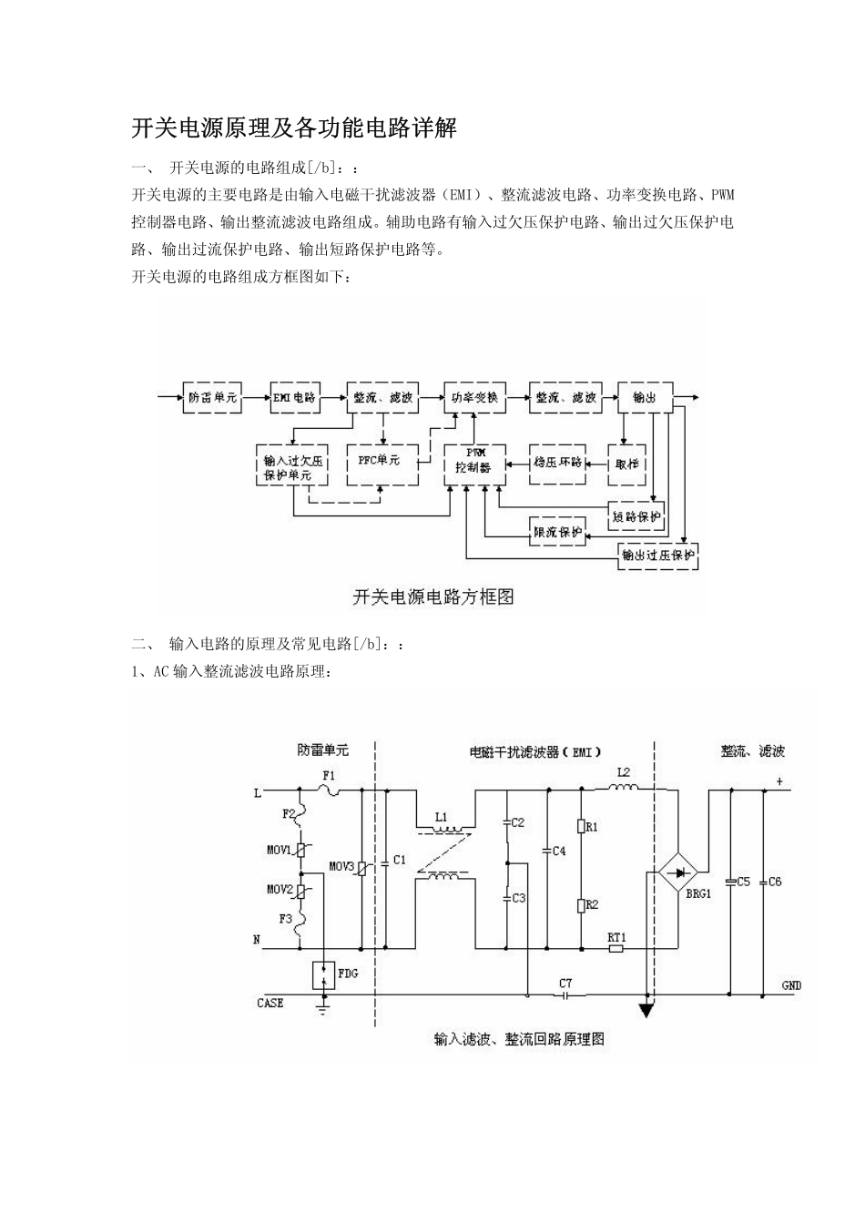 开关电源原理及各功能电路详解_第1页