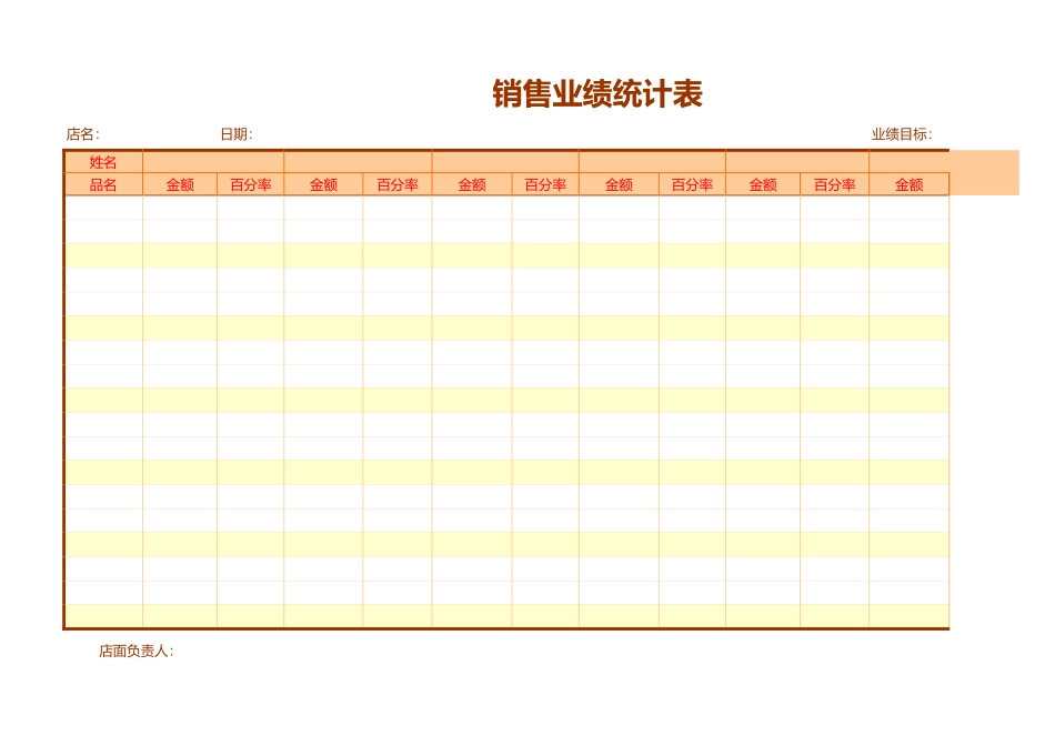 销售业绩统计表 _第1页