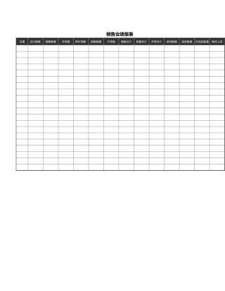 销售业绩统计表
