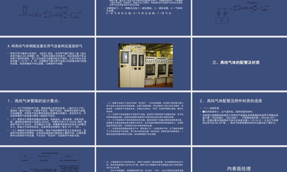 电子厂房高纯气体工艺与施工工程