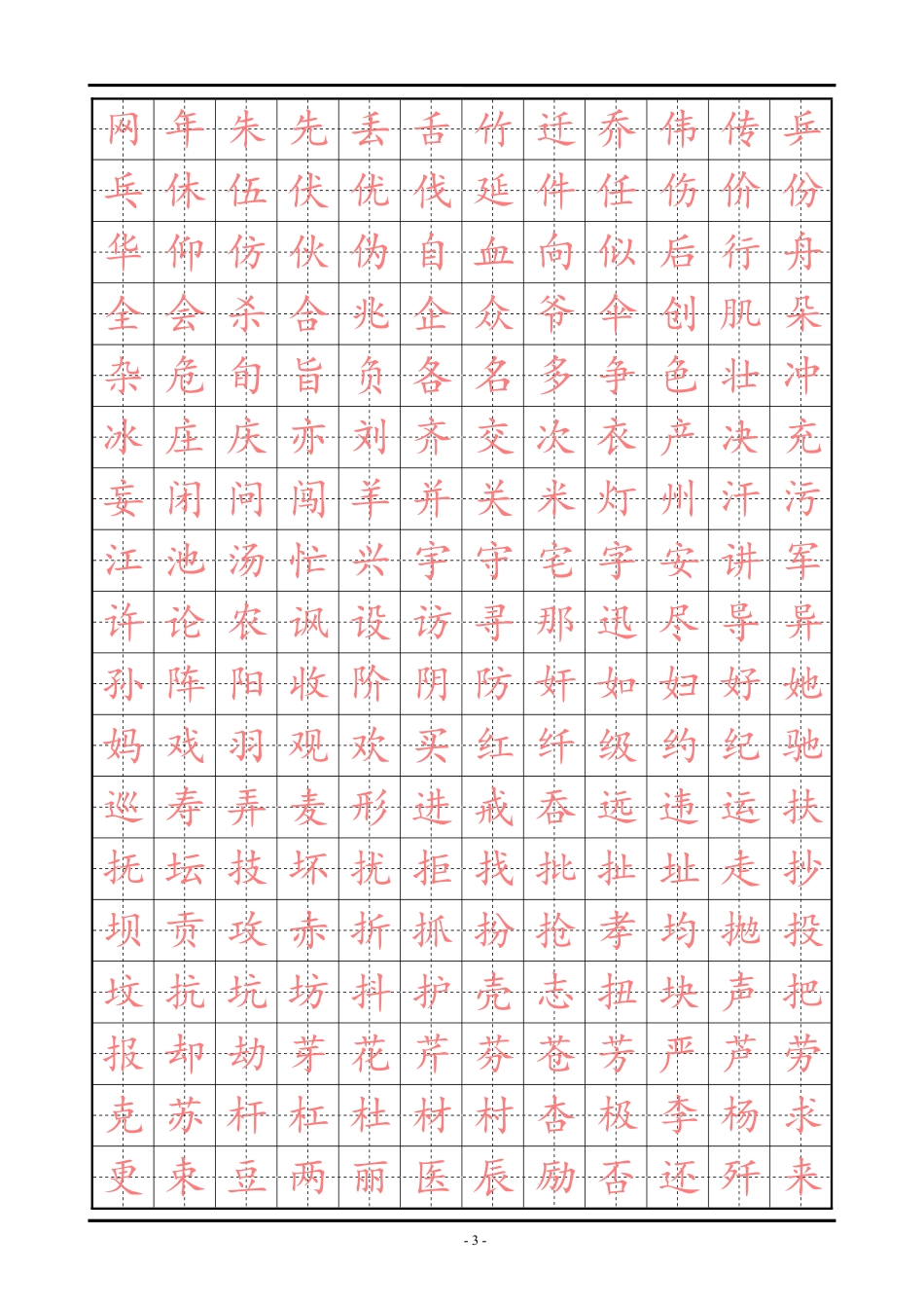 精选楷体练习字帖_第3页