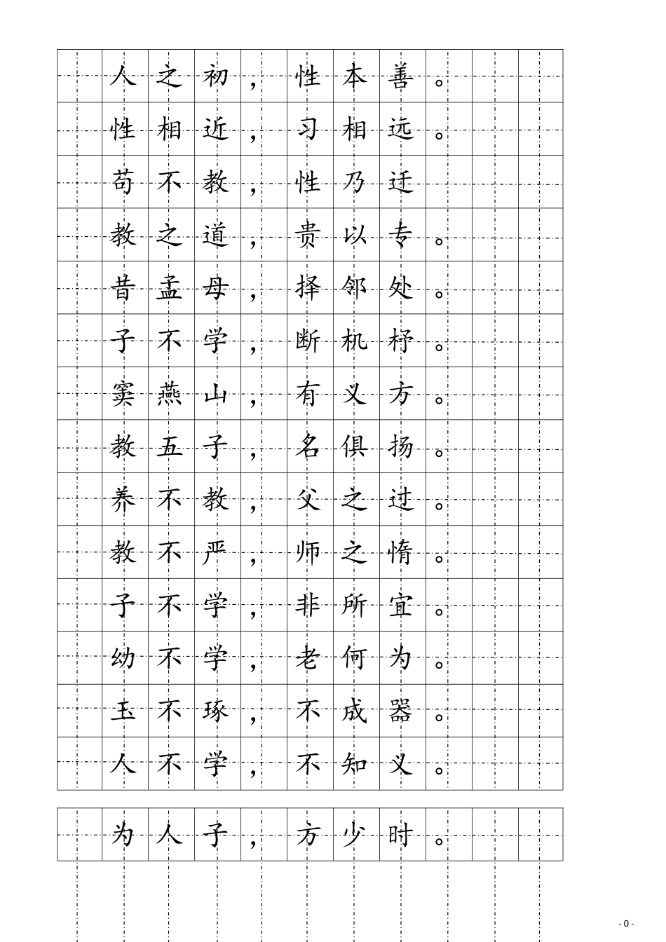 三字经楷书硬笔字帖-文库_第1页