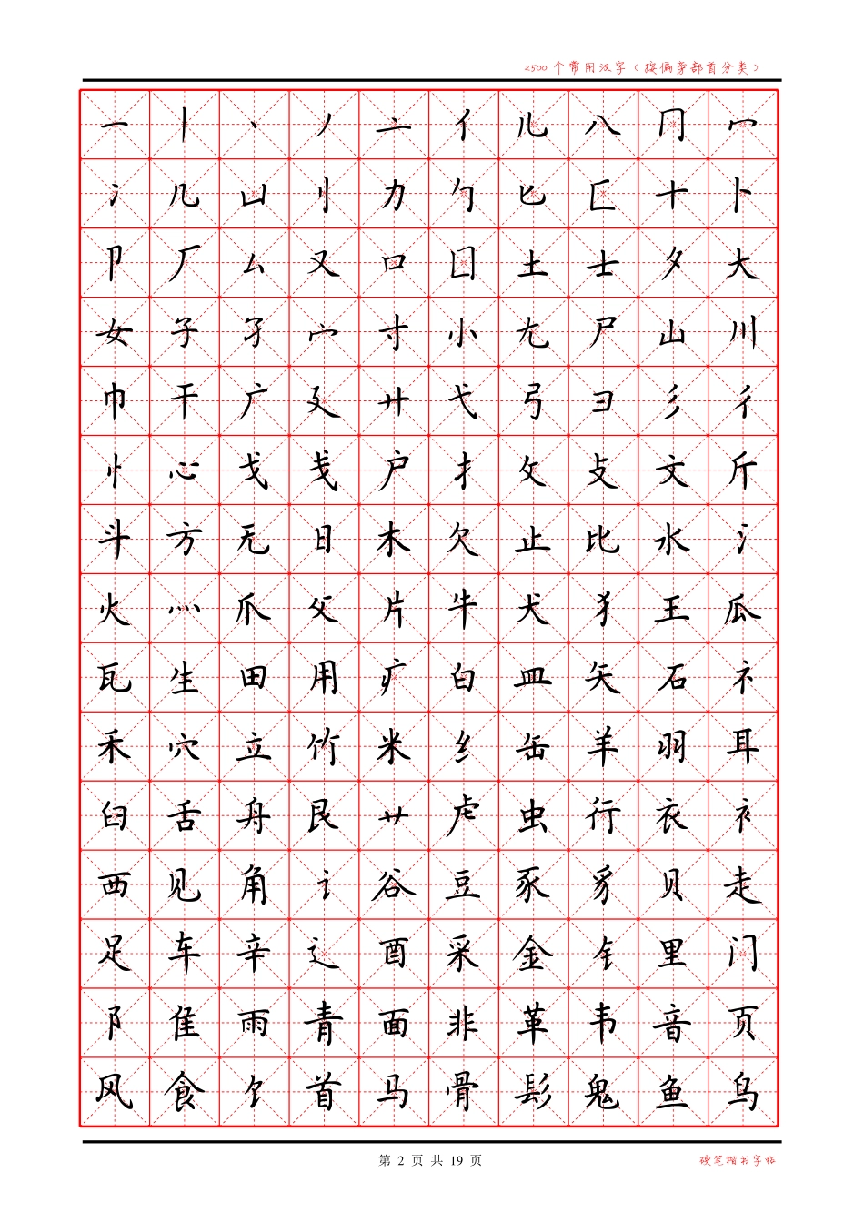 硬笔楷书训练页-文库_第1页