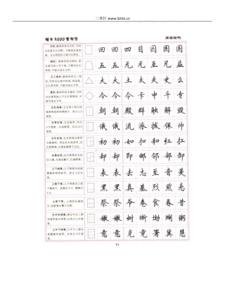 卢中南5000常用字楷书字帖-文库