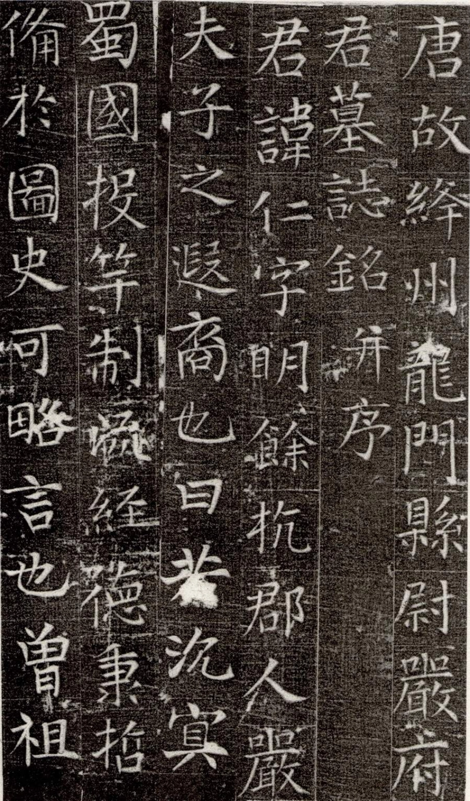 (唐)张旭楷书严仁墓志铭_第1页