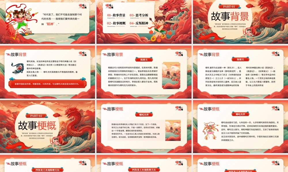 “哪吒闹海”是中国民间人们熟悉的古老神话传说
