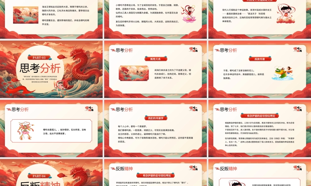 “哪吒闹海”是中国民间人们熟悉的古老神话传说