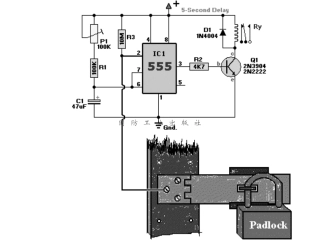 出租车空车灯LED环形闪烁电路