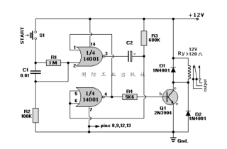 单稳态多谐振荡器组成的定时器电路