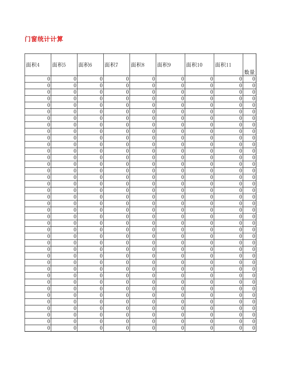 土建工程量EXCEL计算表(万科格式)-工程量清单Excel_第3页