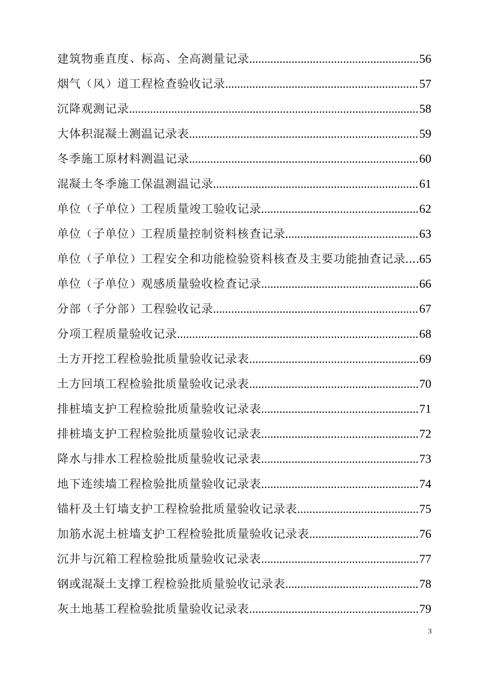土建施工资料全套表格-工程量清单Excel_第3页