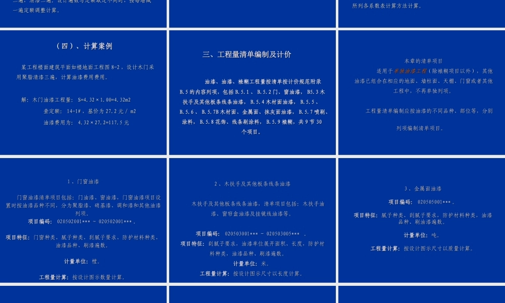第15 油漆、涂料、裱糊工程