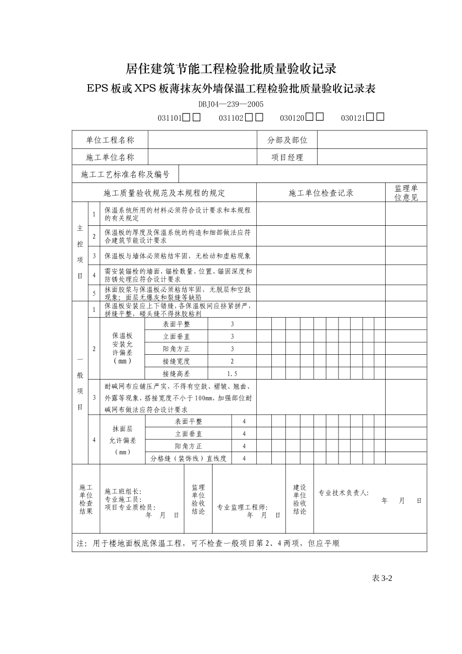 各类施工表格工程检验批质量验收记录表_第3页