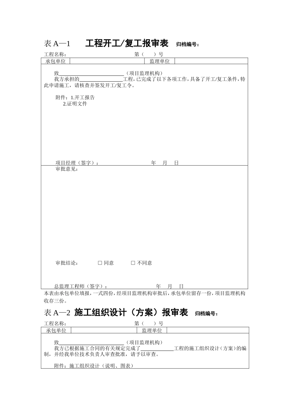 各类施工表格监理用表（全）_第2页