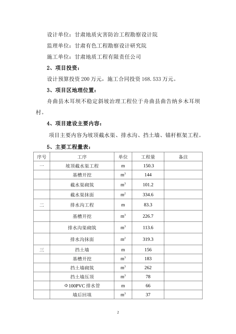 某坝不稳定斜坡治理工程监理工作报告_第3页