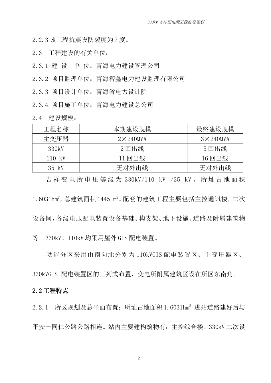 吉祥变电-文库-所工程监理规划--监理规划_第2页