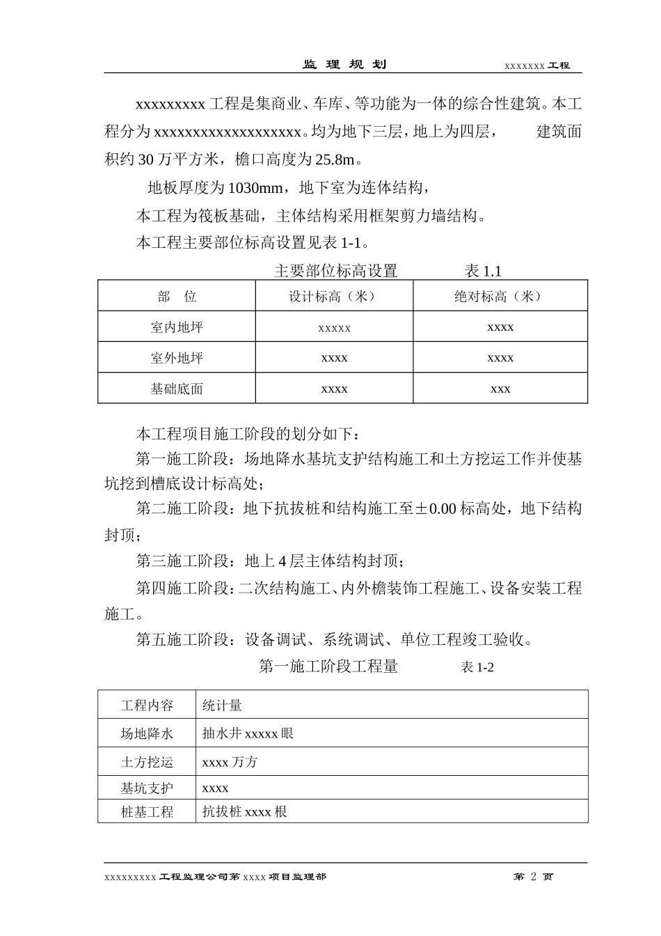 北京市某综合-文库-性建筑监理规划(中国文库)--监理规划_第2页