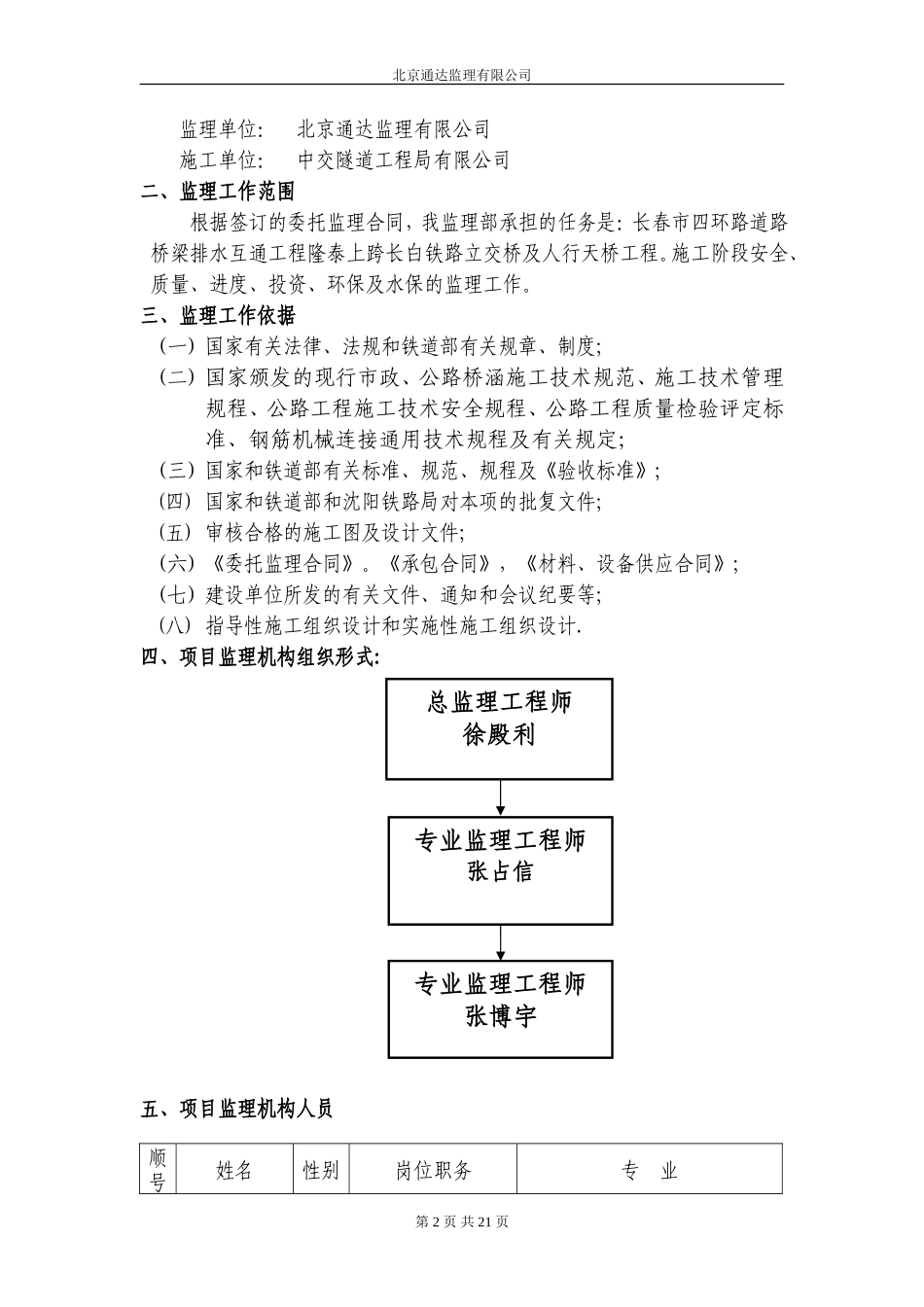 高速公路工程-文库-监理规划(免费文库)--监理规划_第2页