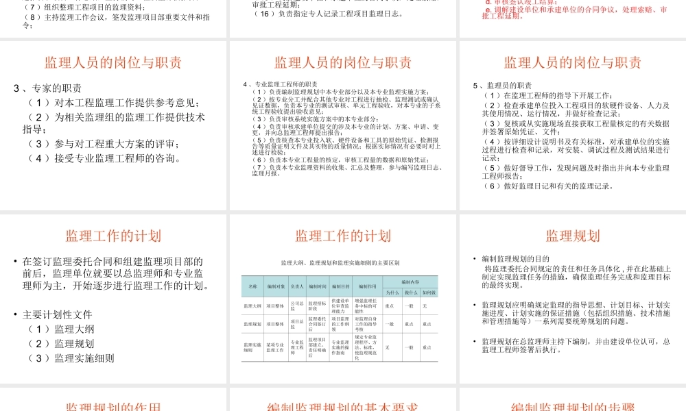 监理项目的组-文库-织和规划(文库下载)--监理规划