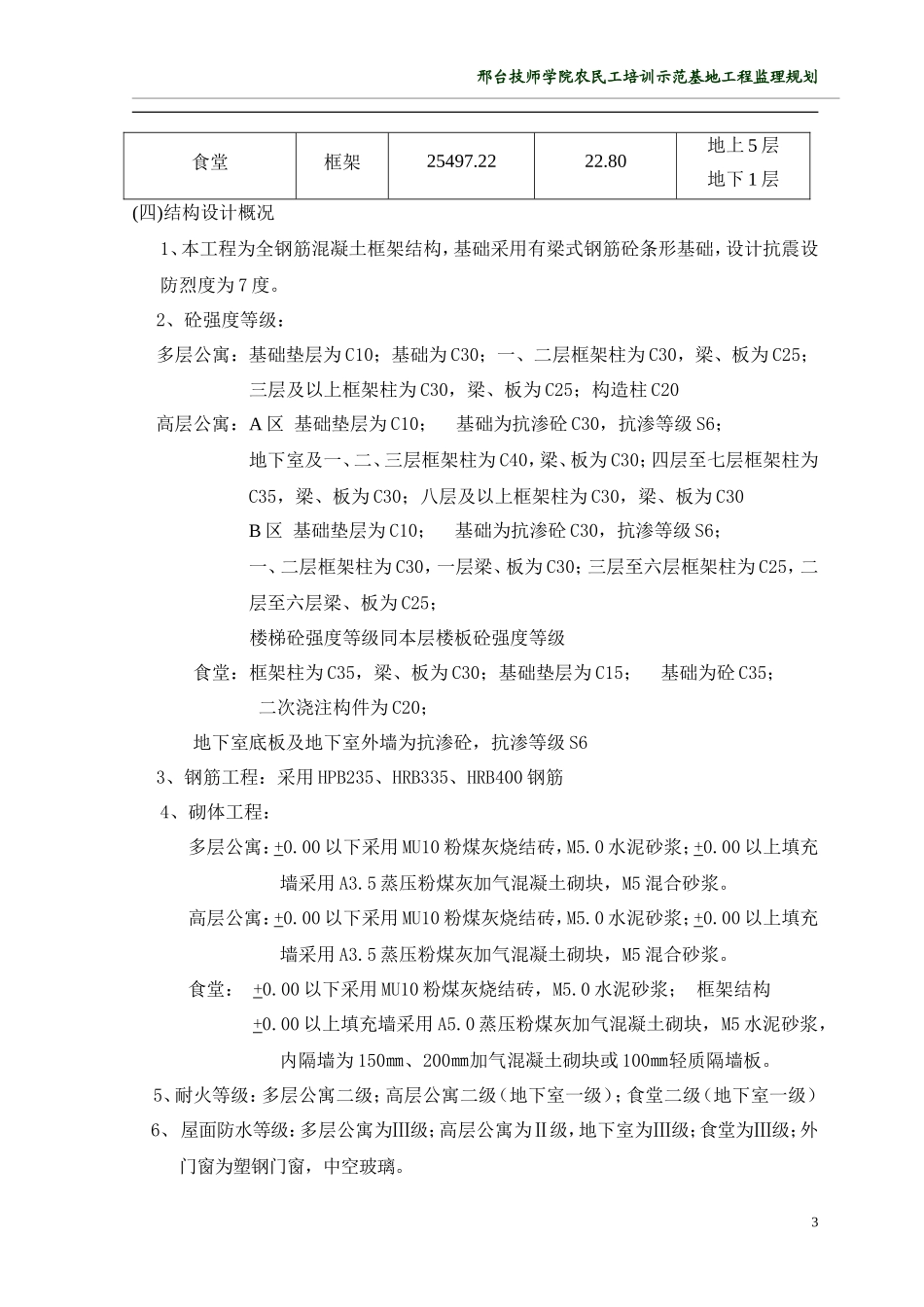 某学院农民工-文库-培训示范基地工程监理规划(盘古)--监理规划_第3页