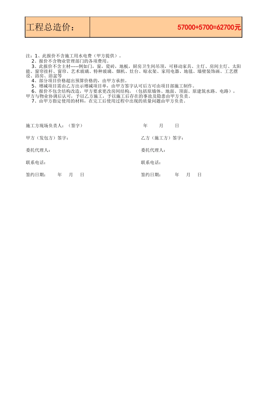 350元一平方半包套餐预算_第3页