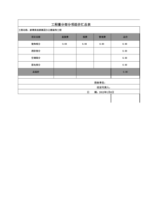 办公楼装饰报价清单