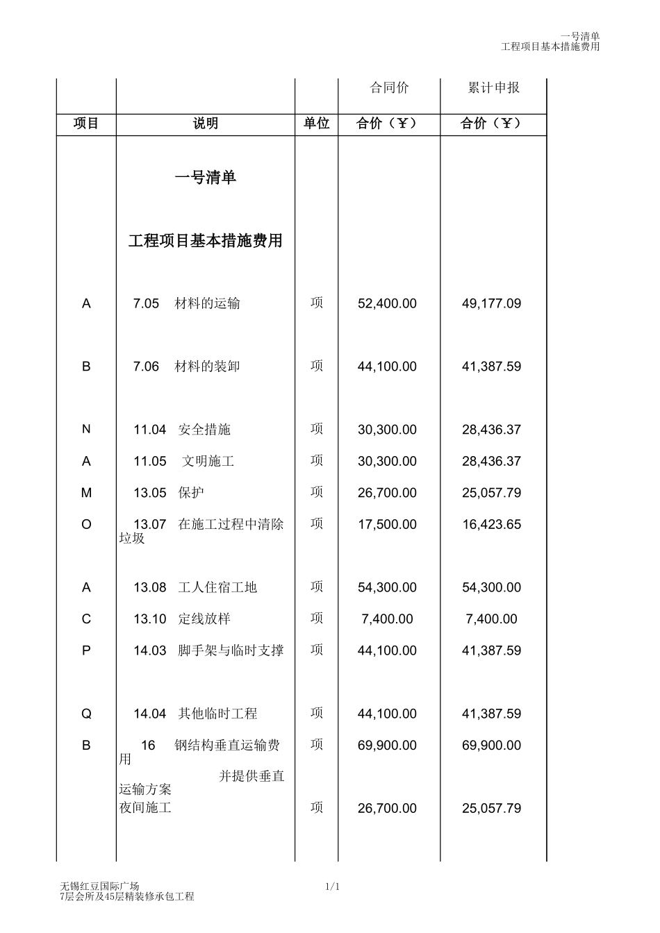 某会所精装修预算_第1页