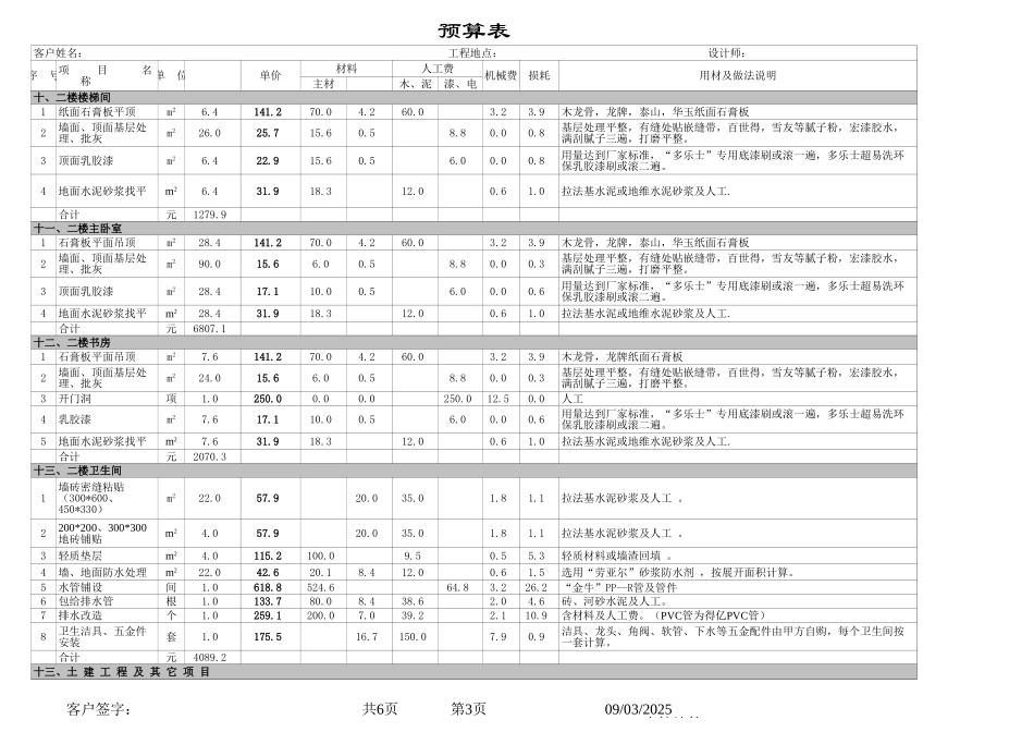 235平米复式预算_第3页