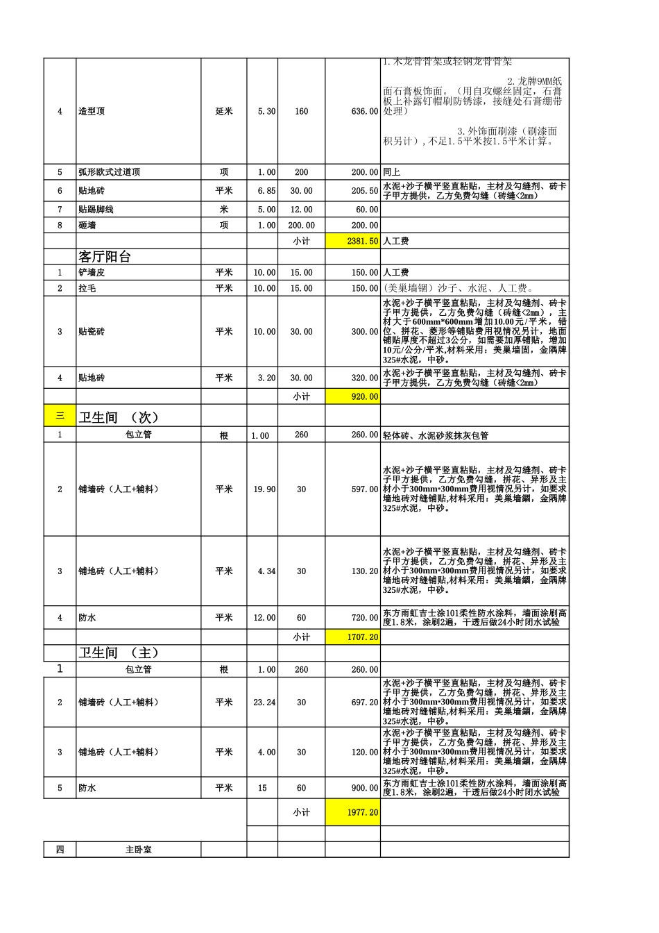 2015最新装修报价单_第2页