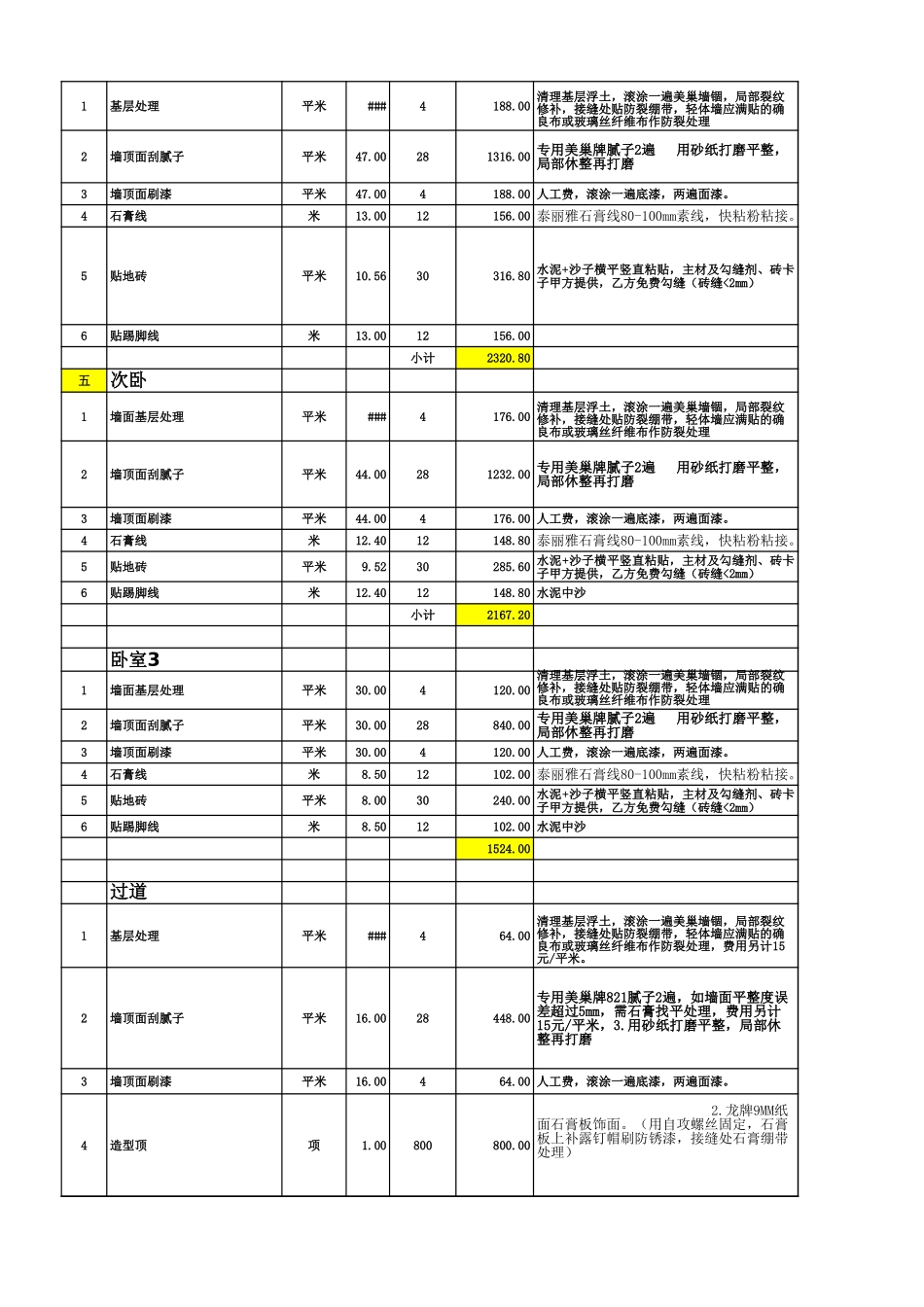 2015最新装修报价单_第3页
