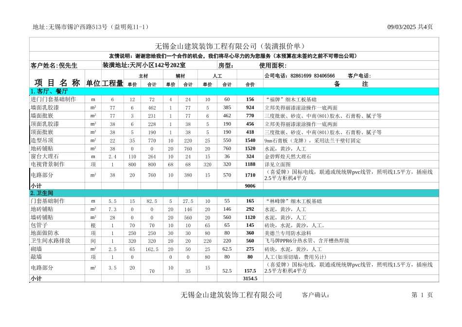 第十二家装150平方大户型装修预算_第1页