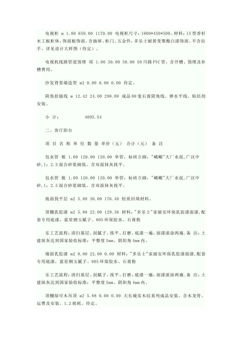 某市装修材料价格表 年_第2页