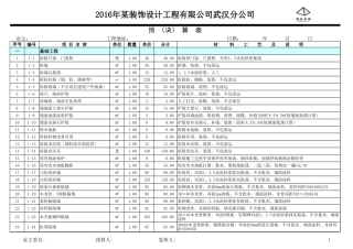 某装饰公司报价表 年