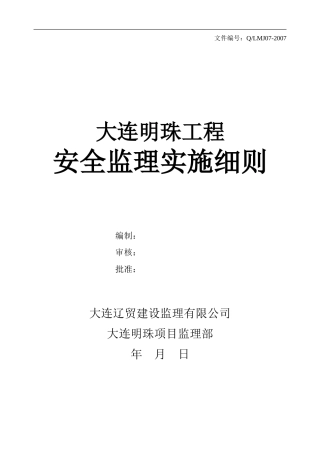 安全监理实施细则(7)---(文库)--监理实施细则