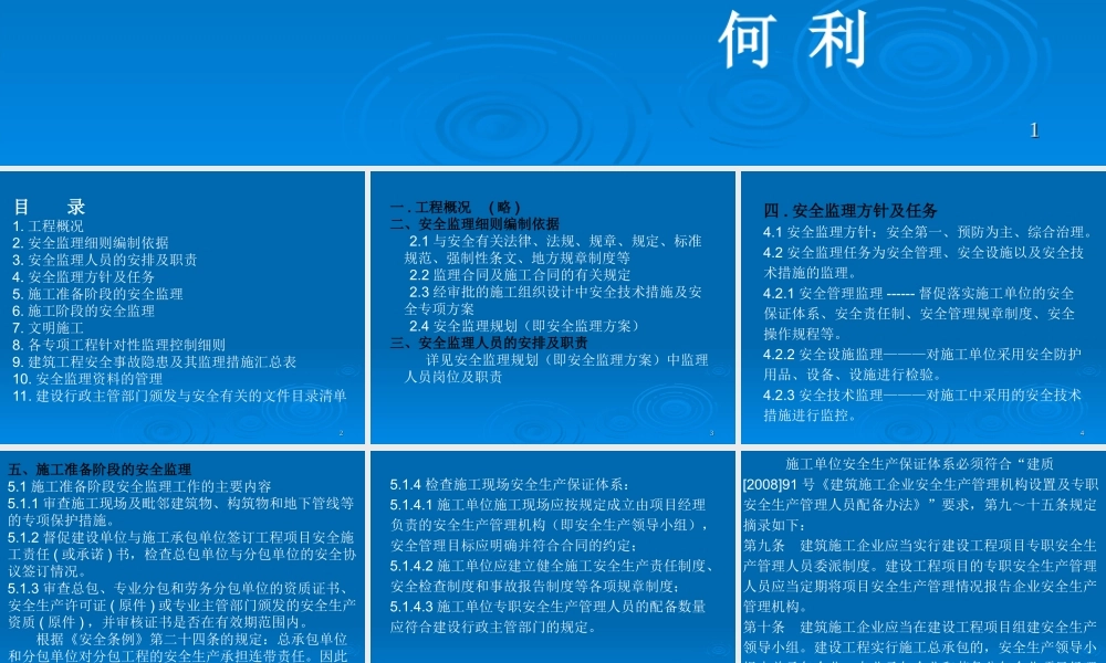 安全文明监理实施细则--监理实施细则