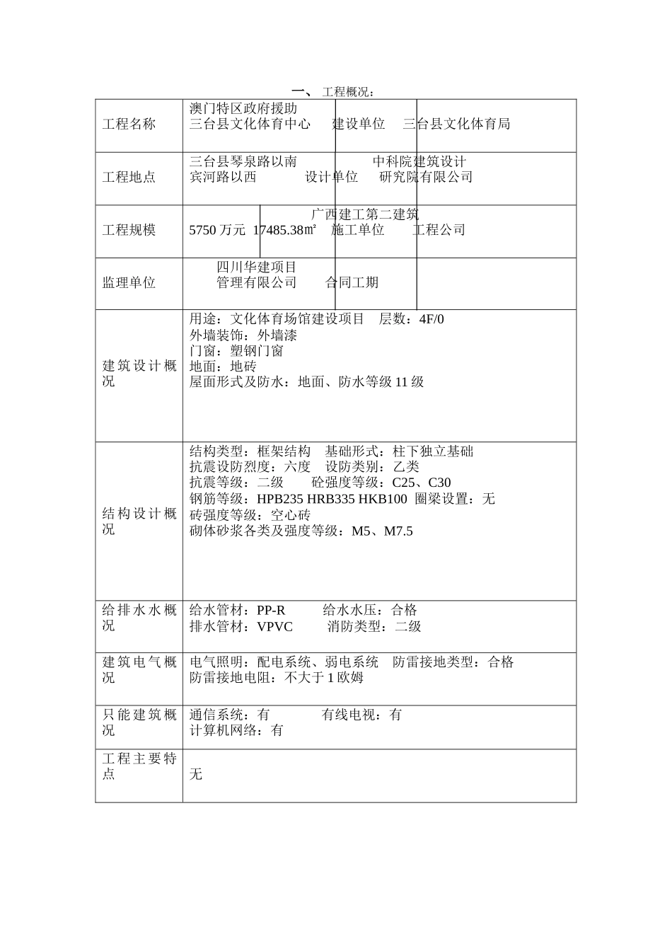 澳门特区政府援助三台县文化体育中心工程监理细则(文库)--监理实施细则_第2页