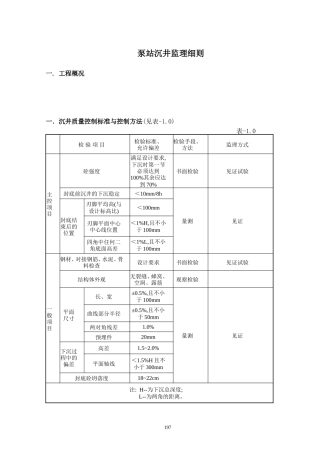 泵站沉井监理细则-文库--监理实施细则