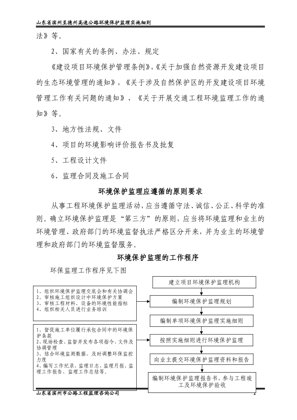 滨州至德州高速公路环境监理实施细则-文库--监理实施细则_第2页