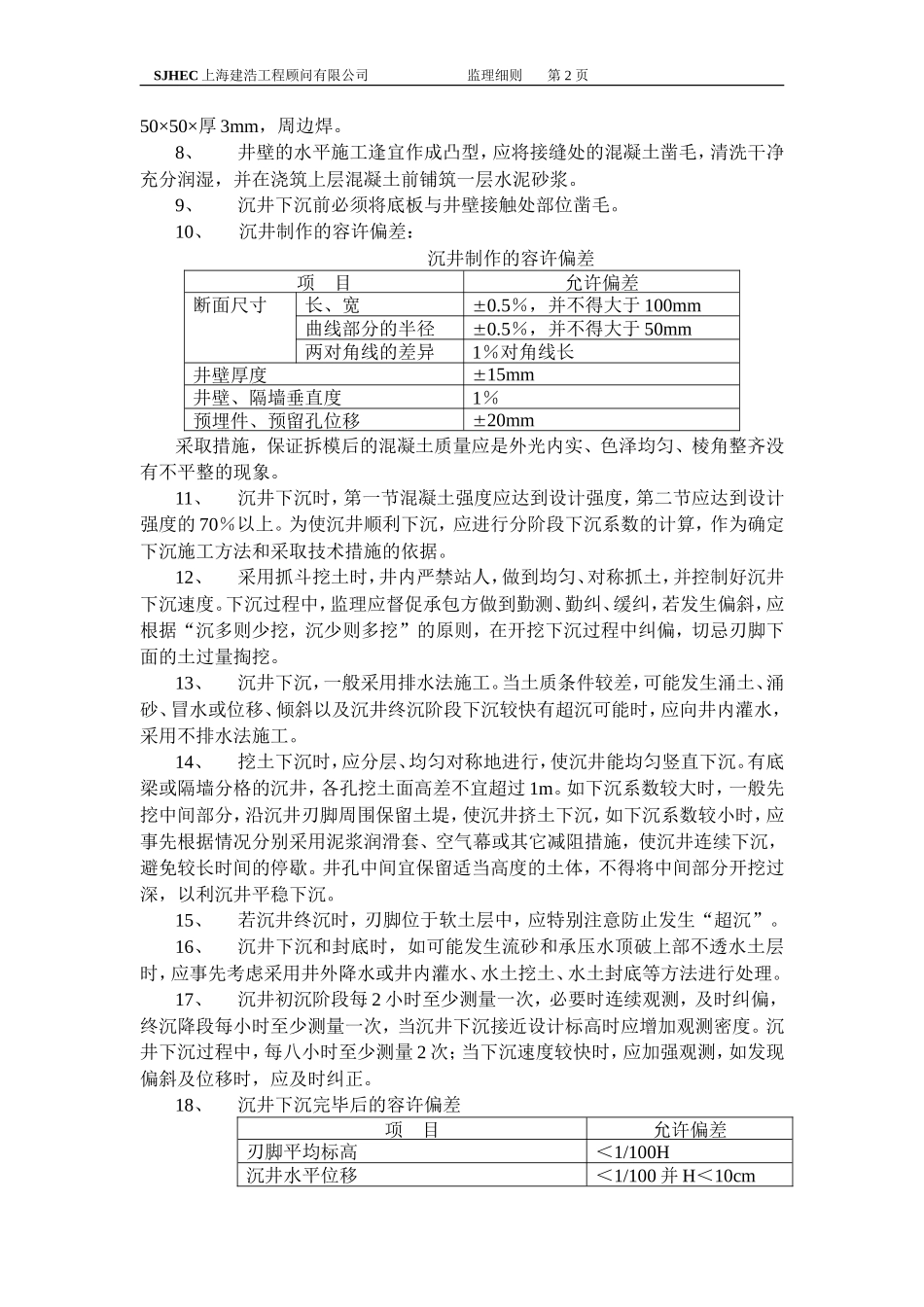 沉井质量监理实施细则-文库--监理实施细则-文库_第2页