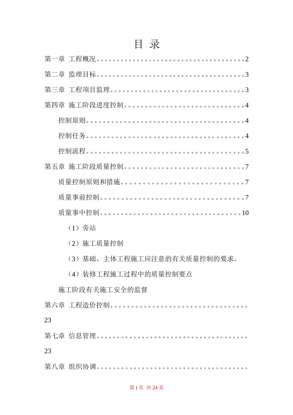 成都天之海实业有限公司开发的天府江南二期工程项目--监理实施细则_第1页