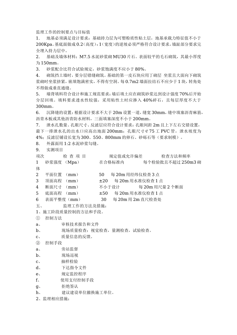 挡土墙监理实施细则-盘古--监理实施细则_第1页