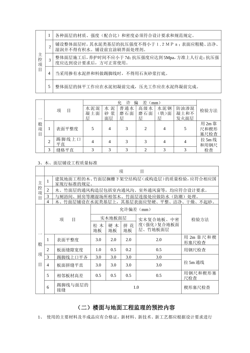 地面与楼面工程施工质量监理实施细则-文库--监理实施细则_第2页