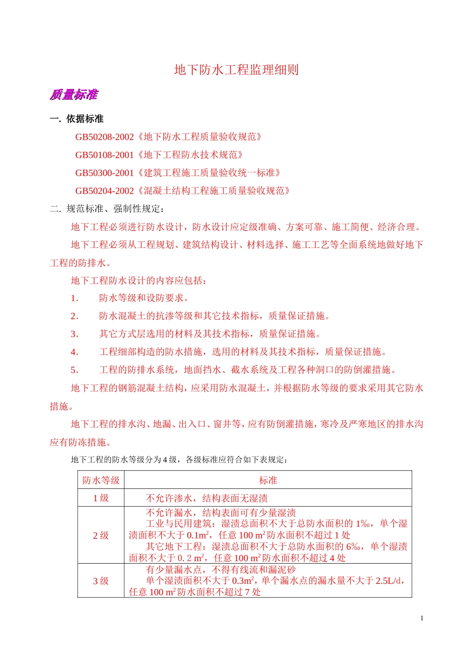 地下防水工程监理细则-文库--监理实施细则_第1页
