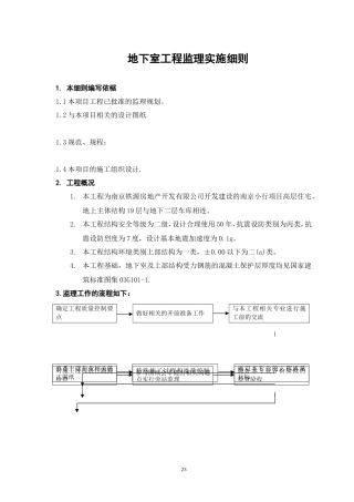 地下室工程工程监理实施细则-文库--监理实施细则