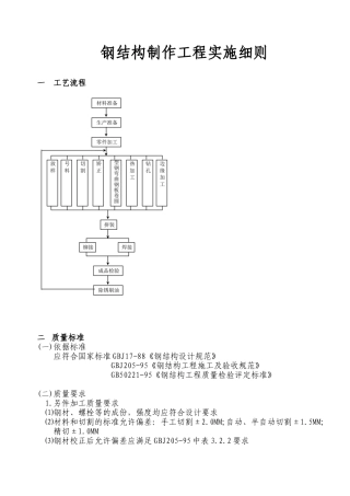 钢结构制作工程实施细则-文库--监理实施细则