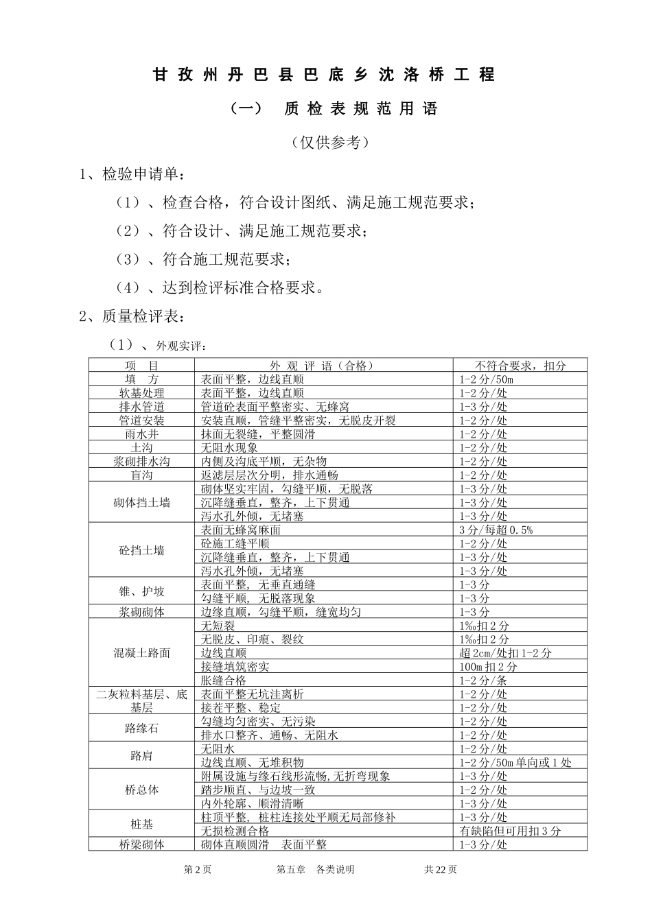 第一章_公路工程(全套完整内业资料表格)管理用表实施办法总体说明-文库-监理表格_第2页