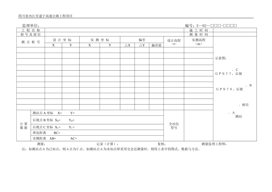 公路工程监理表格-文库-监理表格_第2页