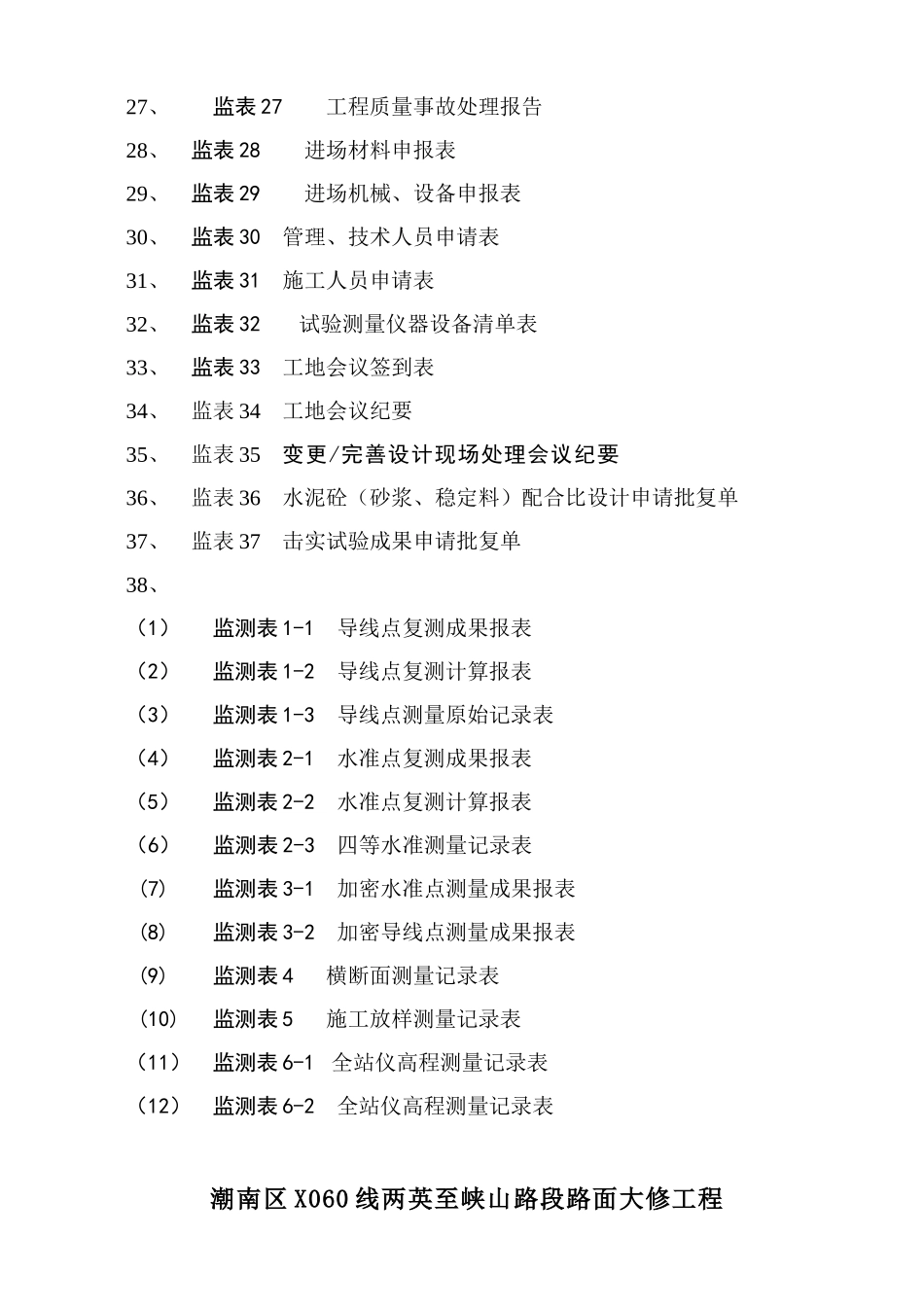 路面大修工程监理表格-文库-监理表格_第3页