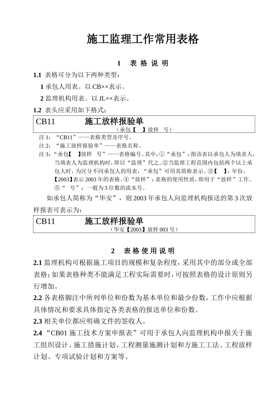 施工监理工作常用表格-文库-监理表格_第1页