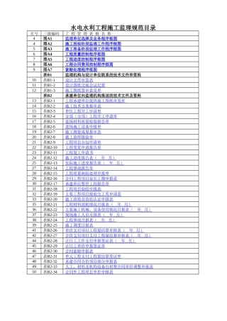 水电水利工程施工监理规范通用表格-文库-监理表格
